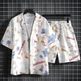 thumbnail image 5 of Conjuntos de camisetas y pantalones cortos para hombre Tendencias Disfraces Estampados Gráficos Oversize Playa Conjunto de pantalones cortos para hombre Novedades Tops y camisetas Holgado Poliéster Bá, 5 of 5