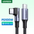 thumbnail image 2 of UGREEN 100W USB C a tipo C Cable juegos ángulo PD cargador de carga rápida Cable de datos para Macbook Samsung Xiaomi POCO Cable USB Tan Jianjun unisex, 2 of 2
