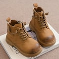thumbnail image 2 of hopeusnice Kids Ankle Boots Lace Up Closure Chunky Sole Durable Construction Lightweight Design Suitable For Hiking Playground Yellow 33, 2 of 5