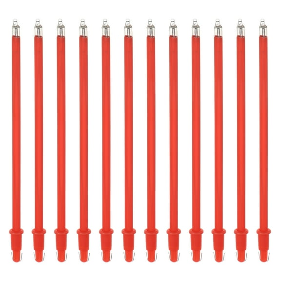 Voiceine 12Pcs Electronic Incense Burner Table Decorations Chinese Candle Zen Incense Burner Led Light Incense Stick Led Candle Home Decor Electronic Censer Red