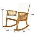thumbnail image 2 of Costway Acacia Wood Rocking Chair Patio Garden Lawn W/ Cushion, 2 of 9