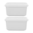 thumbnail image 3 of NICEXMAS 2pcs Butter Storage for Fridge White PE Covered Butter Container for Households, 3 of 8