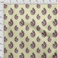 thumbnail image 3 of oneOone Georgette Viscose Fabric Leaves & Floral Block Print Sewing Fabric BTY 42 Inch Wide, 3 of 5