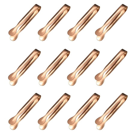 

12pcs/pack Stainless Steel Cake For Bar Mini Ice Tong Food Clip Sugar Party