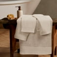 thumbnail image 3 of MyOwn Ultra Soft 3 Pack Cotton Towel Set, Contains a Bath Towel 28x55 inch, a Hand Towel 16x24 inch & a Wash Coth 12x12 inch, Ideal Everyday use, Compact & Lightweight - Tan, 3 of 5