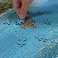 thumbnail image 4 of Ambesonne Tropical Jigsaw Puzzle, Small Island in Ocean, Heirloom-Quality Fun Activity for Family Durable Cardboard, 1000 pcs, Aqua Forest Green, 4 of 5