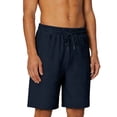 thumbnail image 2 of Lenago Men's Shorts Shorts Men Men Short Men's Solid Color Elastic Waist Drawstring Pockets Beach Casual Shorts Navy S, 2 of 9