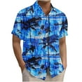 thumbnail image 2 of Cllios Men's Hawaiian Shirts Funny Floral Print Aloha Tops Vacation Cuban Collared Short Sleeve T-shirts Cotton Button Down Bowling Shirts S-5XL, 2 of 6
