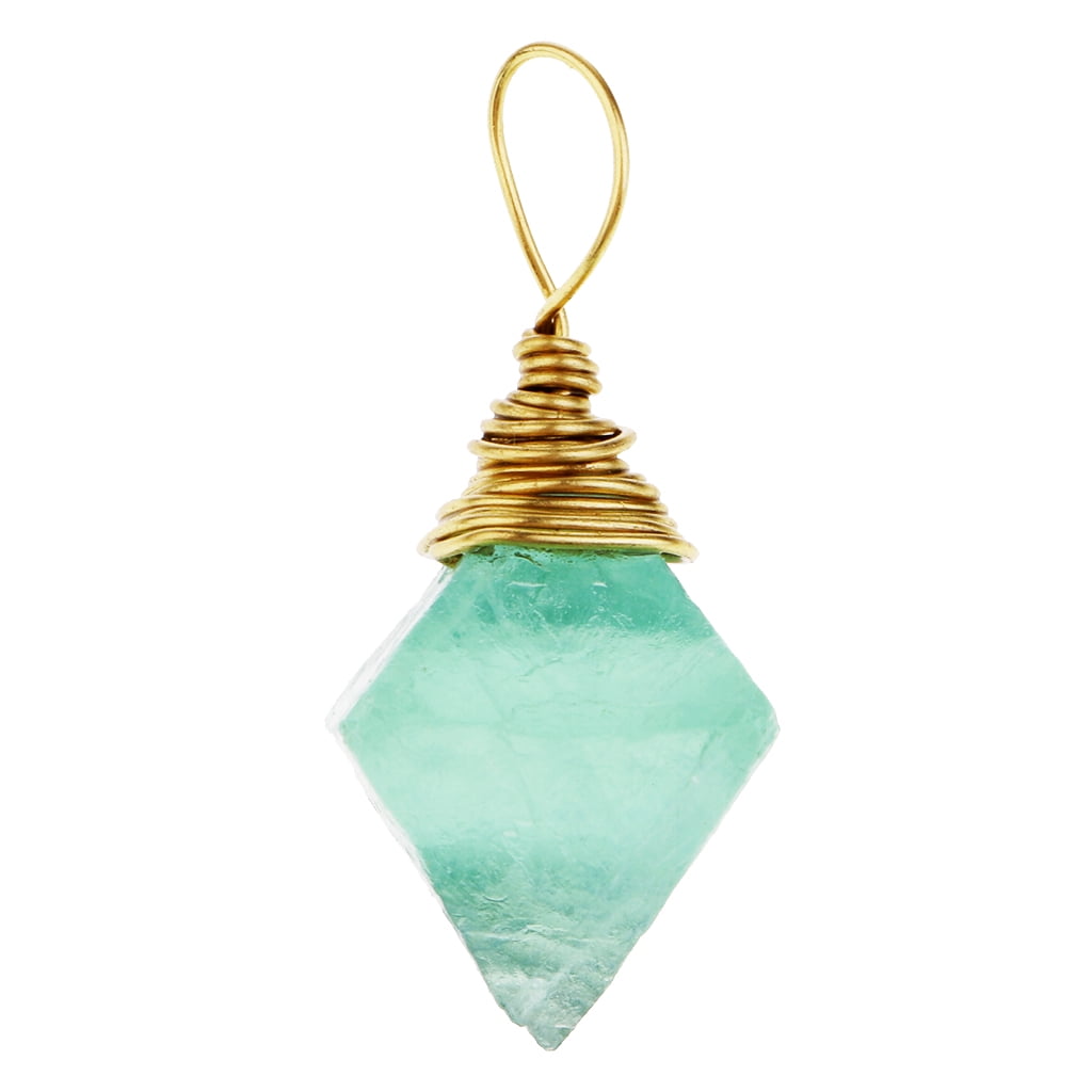 Green Fluorite Natural Pendant Energy Crystal Stone For Women Men Jewelry #2