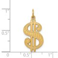 thumbnail image 3 of 14k Or Jaune Dollar Signe Collier Pendentif Jeu, 3 of 7