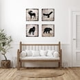 thumbnail image 3 of HFDF Wild Animal Silhouette Canvas Wall Art Decor Elk Wolf Bear Eagle Prints Painting Peeling Paint Wood Texture Background for Living Room Decoration Kids Nursery set of 4 Panels 10x8inch Unframed, 3 of 6