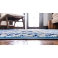 thumbnail image 5 of Unique Loom Taftan Collection Geometric Tribal Area Rug, 9 10 Inch x 13 Feet, Light Blue/Gold, 5 of 5