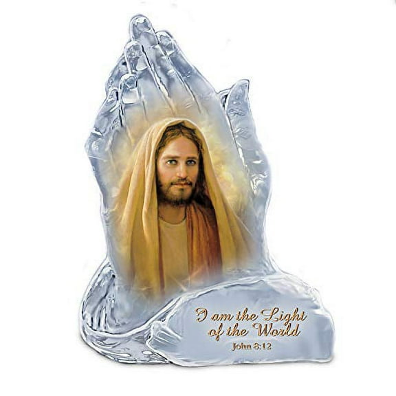 The Bradford Exchange The Light of The World Issue #5 Praying Hands Religious Art Collectible Figurine 16-inches