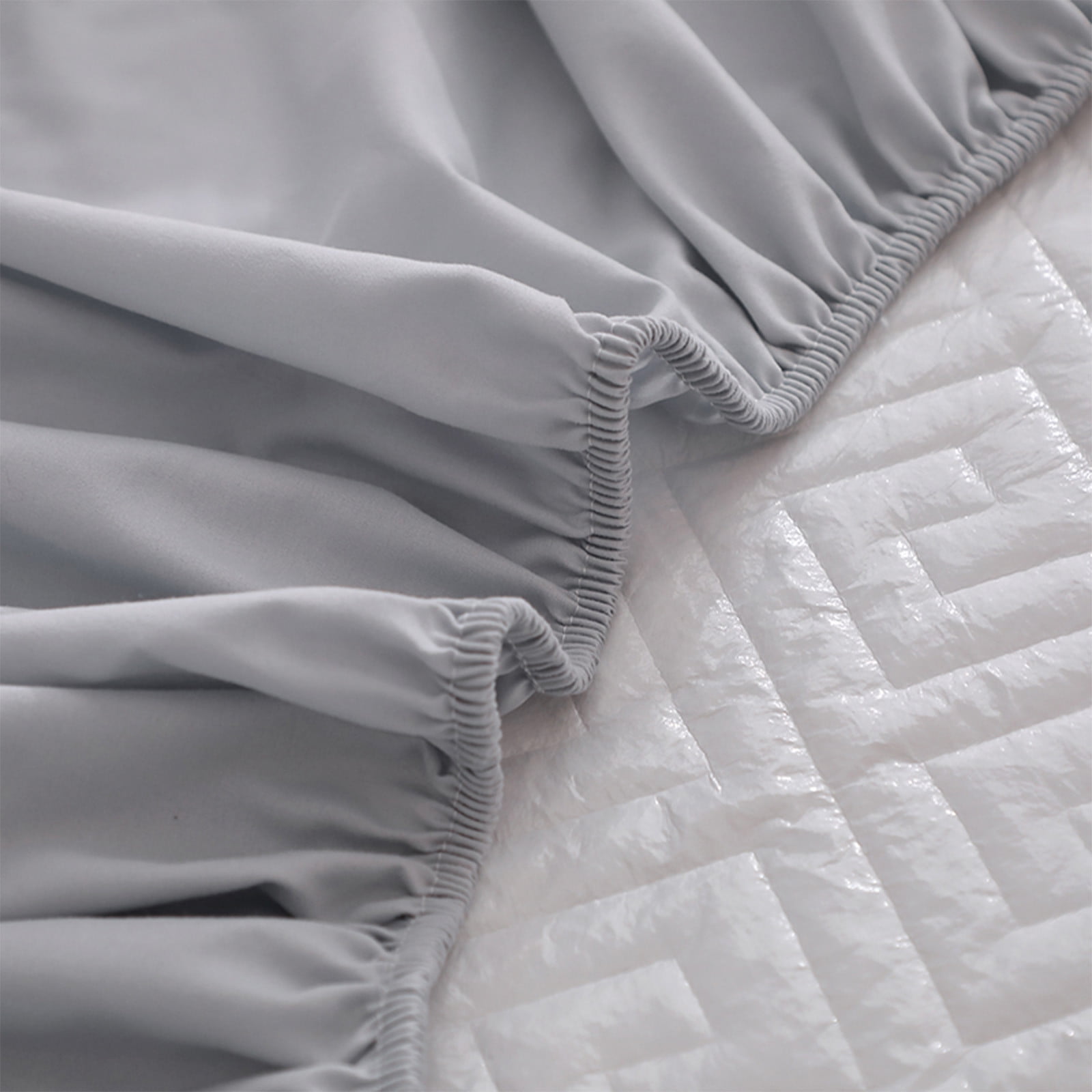Oggfader Twin Mattress Water Proof Bed Hats Piece Thickened Cotton Mattress Protector Fall And Winter Bedspread Bed Sheet Gray