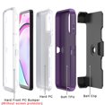 thumbnail image 4 of Aggxpf Motorola Moto G Power 5G 2023 Phone Case with Belt-Clip, 3 in 1 Military Grade Full Body Protection Phone Cover (Purple), 4 of 5