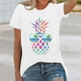 thumbnail image 1 of WILLBEST T-Shirt pour Femmes Haut Ample Imprimé Manches Courtes T-Shirt 5659, 1 of 3