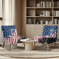 thumbnail image 4 of HELLHERO Elastic Bottom Dustproof Armless Accent Chair Cover for Armless Chair, Armless Accent Chair Protector American flag, 4 of 8