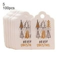 thumbnail image 1 of 100Pcs  Hanging Ornaments Unique Pattern Paper Christmas Theme Painted Paper Tag for Home, 1 of 8