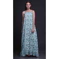 thumbnail image 2 of Bimba Pastel Mint16 Butterfly Artistic Nightwear For Women Printed Nightgown Spaghetti Strap Maxi Dress Sleepwear Small, 2 of 5
