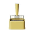 thumbnail image 2 of Stainless Steel Metal Cat Litter Scooper with Holder,Deep Shovel,Ergonomic Handle,Integrated Design with Fine-Grained Sifting for Litter Box(Yellow), 2 of 6