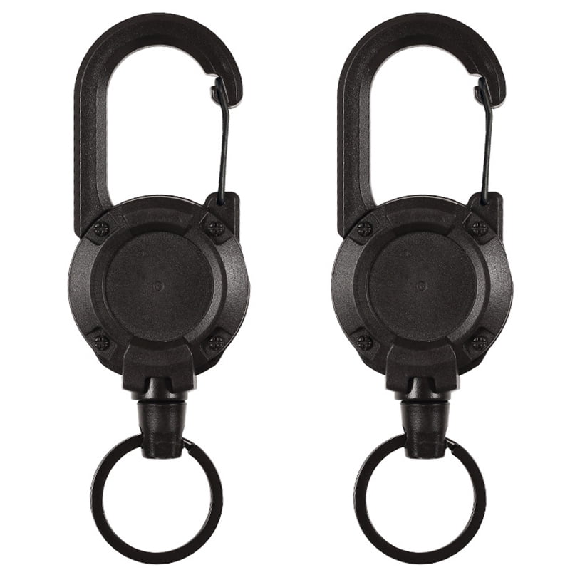 2 Pack Retractable Keychain, Heavy Duty Key Chains Badge Holder, with