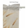 thumbnail image 5 of Wild Plant Linen Curtain Valance for Bedroom/Bathroom/Kitchen/Office/Living/Dining Room Window,Vintage Botanical Leaves Yellow Rod Pocket Topper Decorative Cafe Drapes Panel 42"x18", 5 of 6