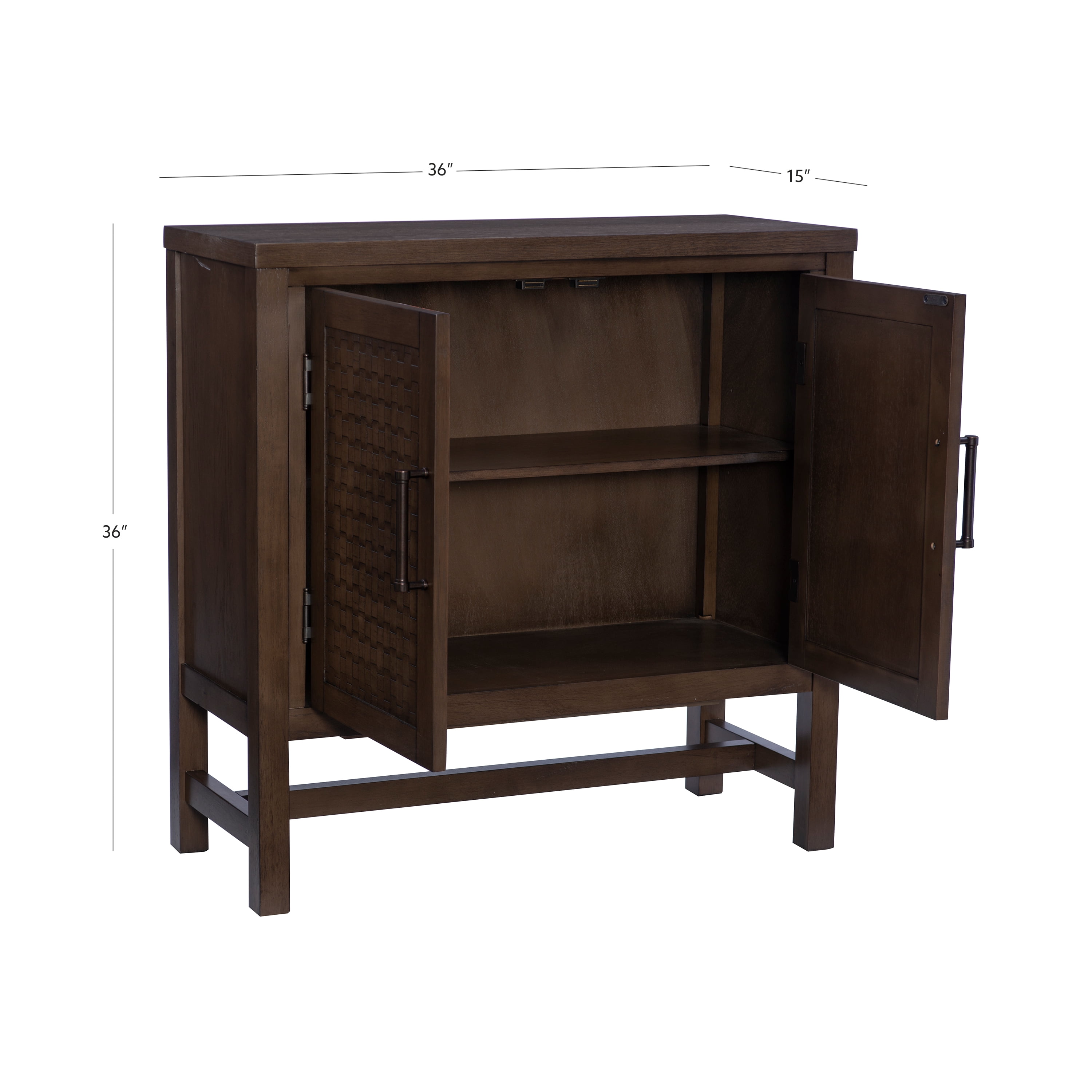 Powell Prestbury 2-Door Accent Cabinet, Brown