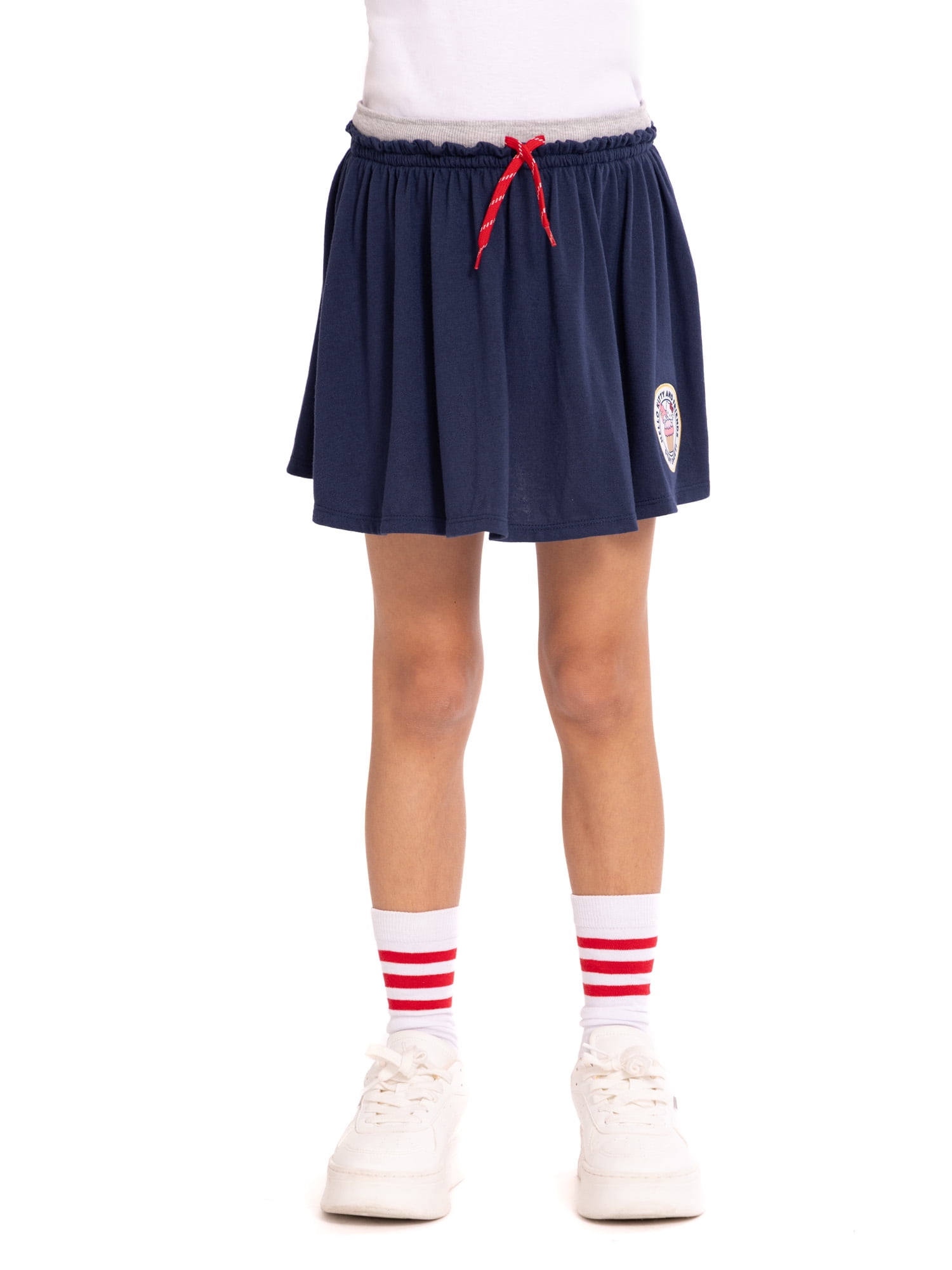 Wonder Nation x Hello Kitty Girls Double Waistband Skort, Sizes 4-16