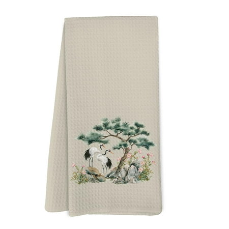 

Yorhifa Chinoiserie Crane Kitchen Towels Chinoiserie Decor Chinoiserie Dish Hand Tea Towels for Kitchen Decor Oriental Decor Asian Decor Chinoiserie Decor for Kitchen Bathroom 16x24inch C43
