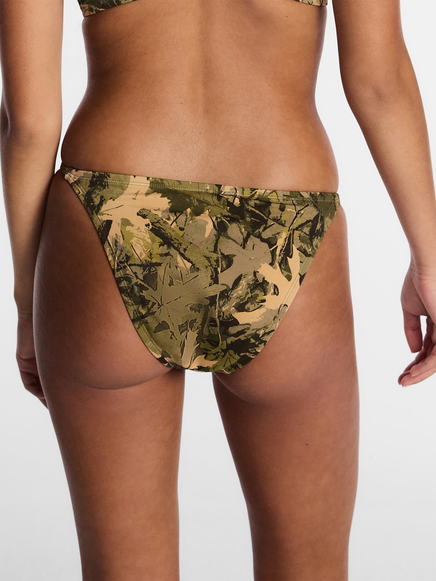 Kacey Lee Women's and Women's Plus Low Rise High Leg Cheeky Bikini Bottoms, Sizes XS-3X