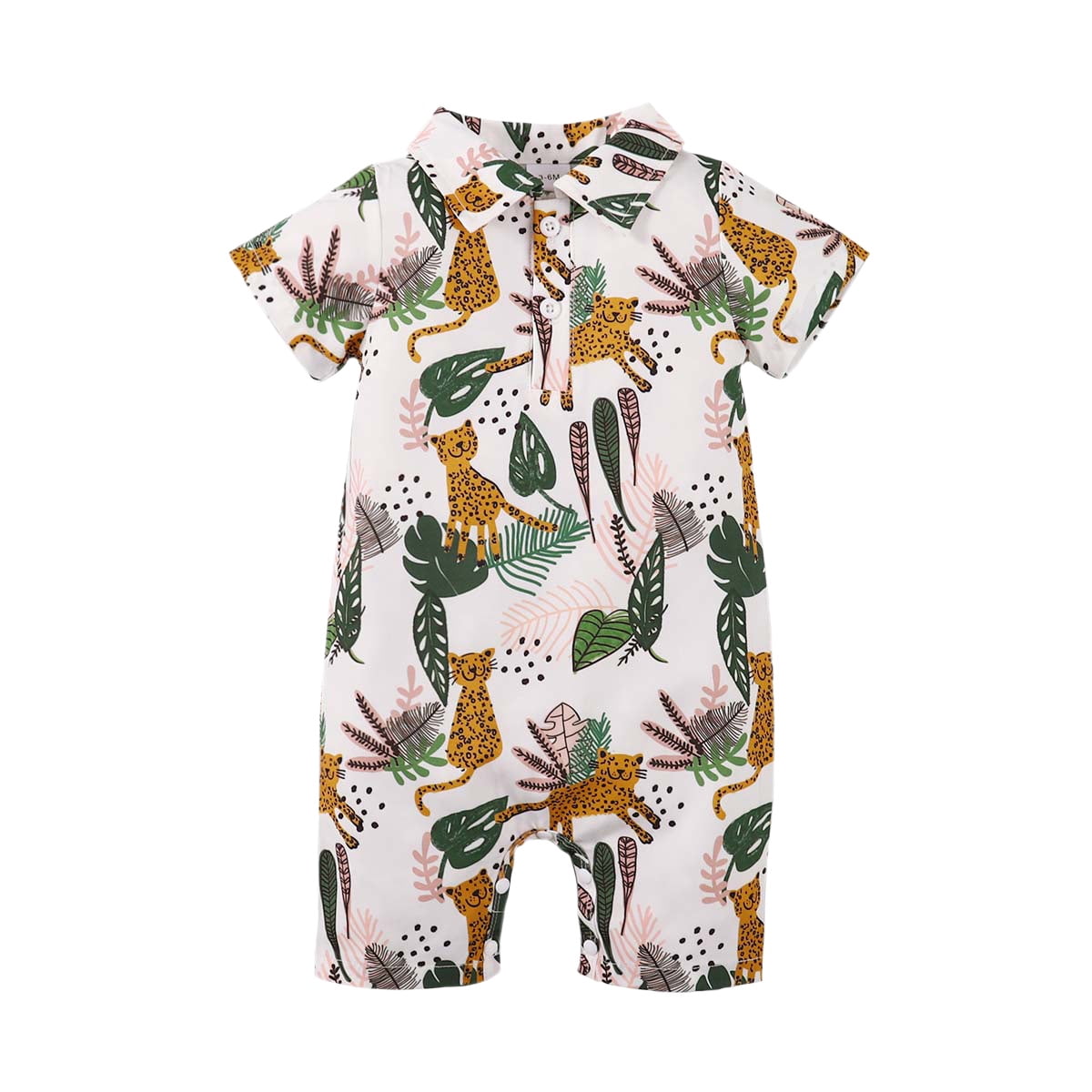 12 Months Baby Boys Clothes 18 Months Boys Romper Cute Animals Print Infant Boys Short Sleeve