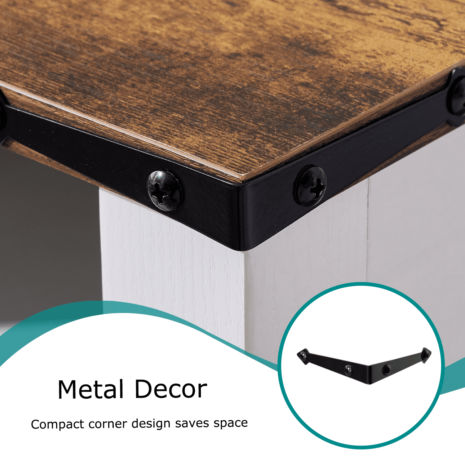 Nightstand with Charging Station,Side Table with 2 Drawers Storage Cabinet for Bedroom, Living Room, White