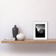 thumbnail image 2 of Moonrise by Half Dome in Yosemite National Park High Contrast Black White Photograph Full Moon and Mountain Forest Landscape Artwork Framed Wall Art Print 9X7 Inch, 2 of 5