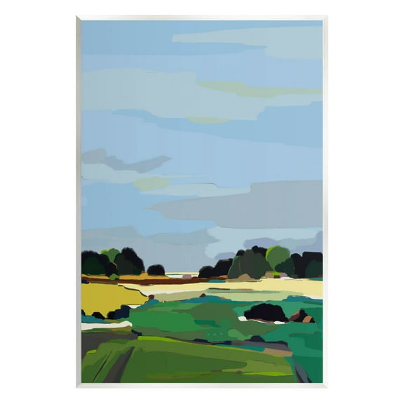 Stupell Industries Rural Grassland Fields Landscape Graphic Art Unframed Art Print Wall Art, Design by Nikita Jariwala