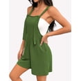 thumbnail image 2 of Ekouaer Women' Rompers Jumpsuits Sleeveless Adjustable Ribbed Knit Vacation Beach Travel Overall Shorts Outfits, 2 of 6