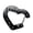 Black, variant on Multipurpose Heart Shape Key Holder Acrylic Materials Gradient Tone Aesthetic Room Hooks Bag Charm For Women And Teens