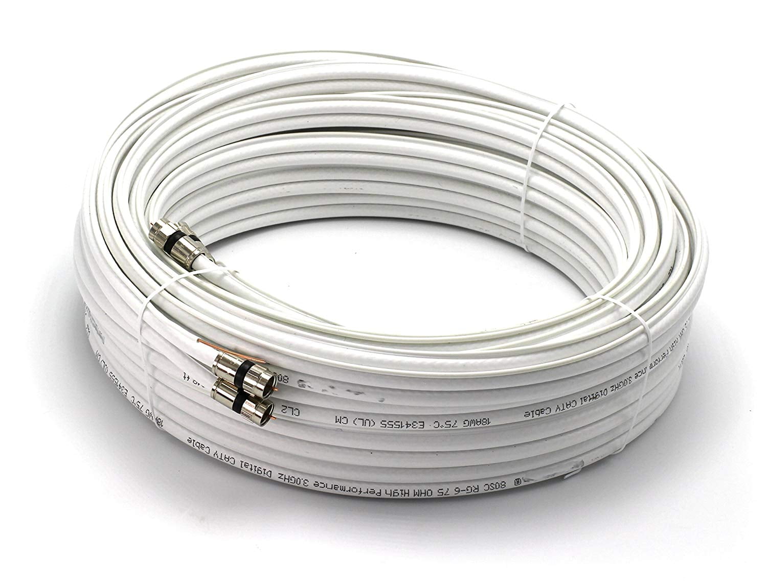 RG6 HD VIDEO COAX Satellite Cable Antenna WIRE PROFESSIONAL COMPRESSION FITTINGS