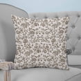 thumbnail image 4 of 24x24 Pillow Covers Set of 2, Farmhouse Brown Throw Pillow Covers Decorative Couch Cushion Case, Vintage Flower Leaf Botanical Plant Microfiber Square Pillowcases for Bedroom Car Living Room, 4 of 7