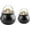 Black (8 & 6 Inch Set), variant on PMU Halloween Cauldron 6 Inch, Small Witch Plastic Cauldron Candy Bowl Black, For Halloween Decor pkg/1