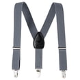 thumbnail image 2 of Sportoli Boys' and Girls' Kids Toddlers and Baby Adjustable Elastic Solid Color and Striped Fashion Suspenders for Wedding and Ring Bearer Outfits, Features Leather Crosspatch and Super Quality Clips, 2 of 3