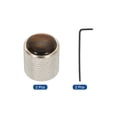 thumbnail image 3 of Uxcell Guitar Bass Dome Knobs Amber Top 6mm Silver Metal Volume Tone Control with Inner Hexagon Spanner 2 Pack, 3 of 6