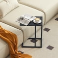 thumbnail image 4 of Gymax C Shaped End Table w/ Metal Frame Sofa Table for Small Space Indoor Outdoor, 4 of 10