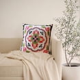 thumbnail image 4 of Decorative Pillows For Living Room Stereo Embroidery Floral Pillowcase 45 cm x 45 cm Linen Fiber With Invisible Zipper, 4 of 6