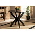 thumbnail image 5 of Tilde Modern and Contemporary Dark Brown Finished 35-Inch-Wide Round Wood Dining Table, 5 of 5