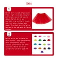 thumbnail image 4 of Qarigey tutú Traje de baile Vestidos de niña Ropa para ocasiones especiales con buen rendimiento Decoración de fiesta para niños Lago azul Prendas para la parte inferior del cuerpo Rojo, 4 of 6