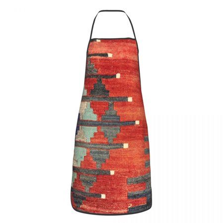 

Persian Tribal Turkish Kilim Apron Men Women Vintage Adult Unisex Kitchen Chef Bib Tablier Cuisine Cooking Baking Painting