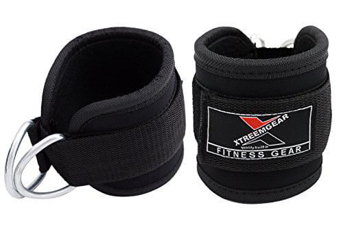 2x Ankle Strap D-ring Thigh Leg Exercises Pulley for Gym Workouts Cable Machines 