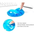 thumbnail image 2 of Reposamuñecas de gel de silicona suave para ratón, cojín de almohada para la mano, soporte para muñeca para teclado, ergonómico, translúcido en forma de corazón (2 piezas, azul), 2 of 5