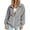 #03 Gray, variant on Women's Ribbed Zip-Up Bomber Jacket, Casual Athletic Outerwear, Long Sleeve Sporty Coat for Casual Athleisure Work, Navy XL