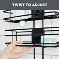 Better Homes & Gardens RustResistant Adjustable Shower Caddy, 2 Shelves, in Matte Black Finish